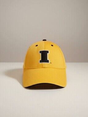 Signatures Yellow Iowa Hawkeyes Football NCAA Hook & Loop Men's Cap Hat One Size